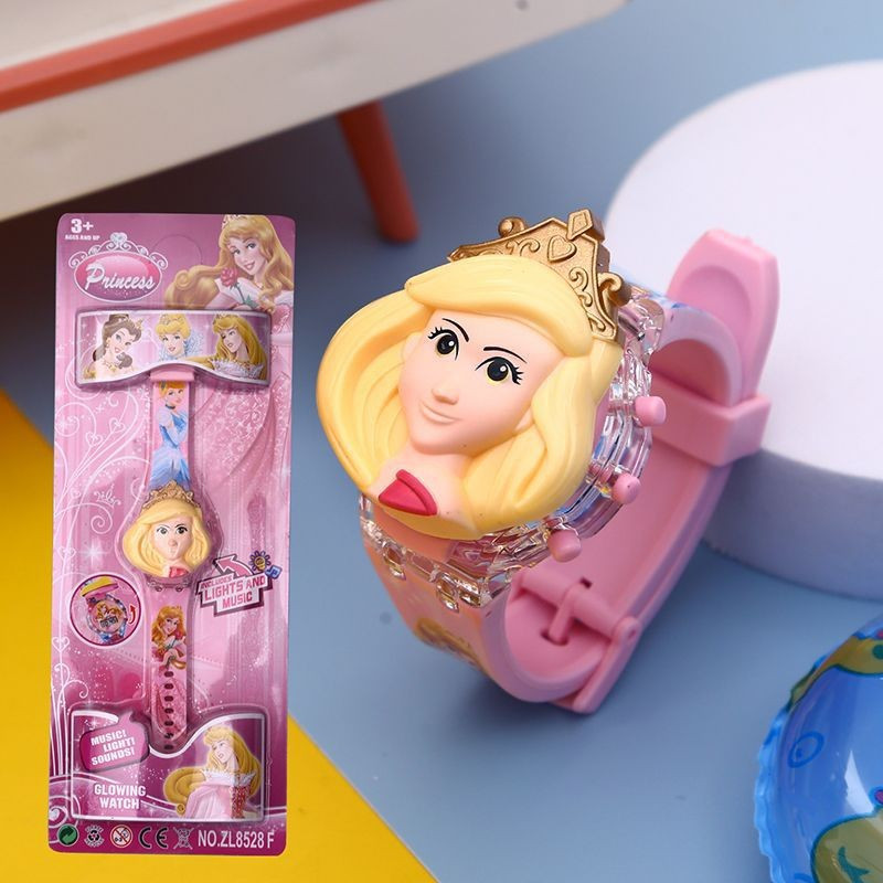 Jam Tangan Anak Digital Musik Lampu Flip Musik Karakter PRINCESS DISNEY