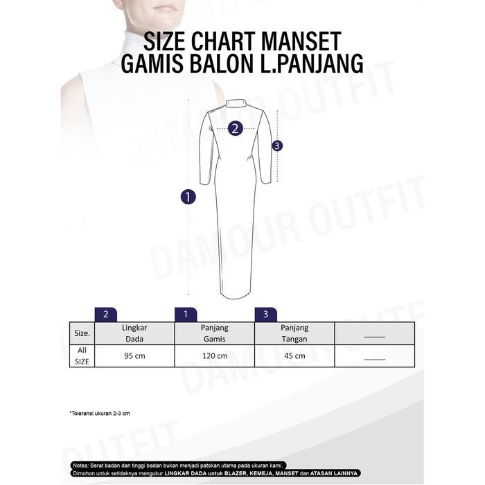 Manset Gamis, Manset Gamis Lengan Panjang, Manset Gamis Polos Hal 1