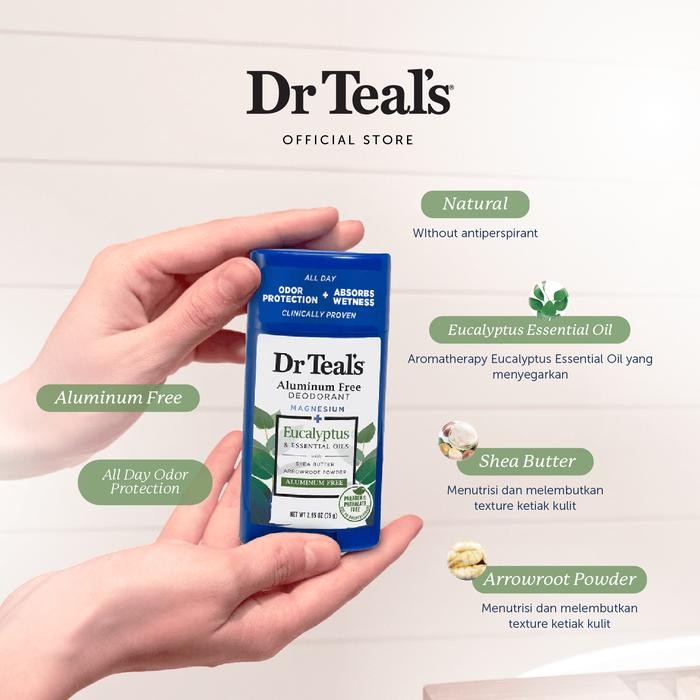 Sale Terbatas Dr Teal'S Deodorant Magnesium/Deodoran Tanpa Antiperspirant - Eucalyptus & Spearmint