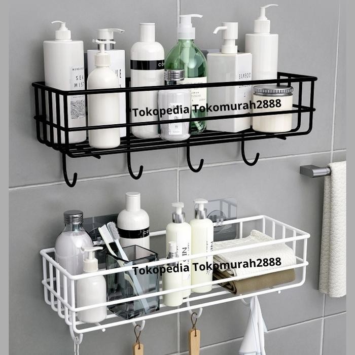 JTTOP" RAK DAPUR/ RAK KAMAR MANDI/ RAK SUDUT KAMAR MANDI TEMPEL TANPA PAKU