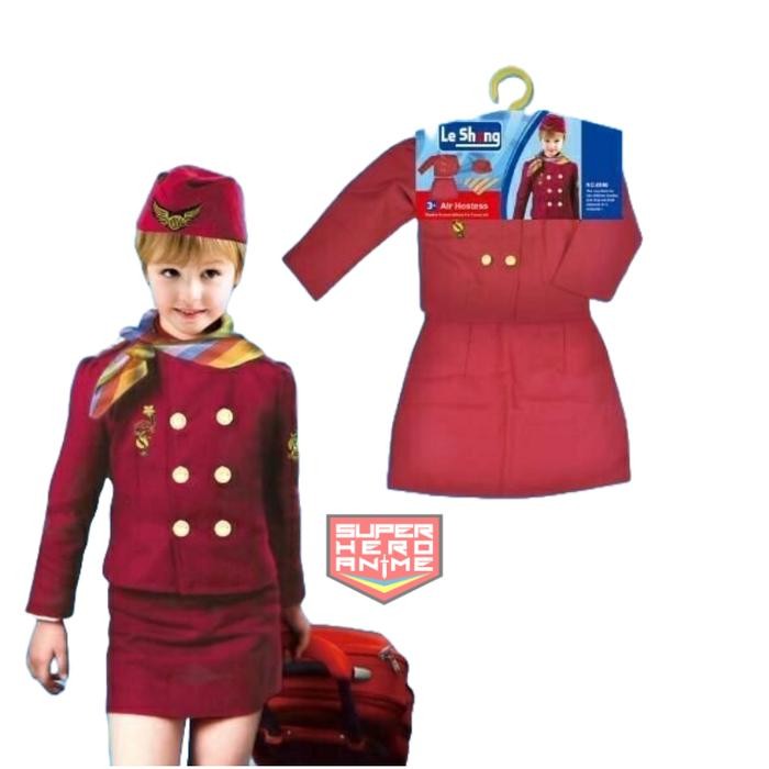 Baju Profesi Pramugari Anak Seragam Kostum Profesi Perempuan Cewek