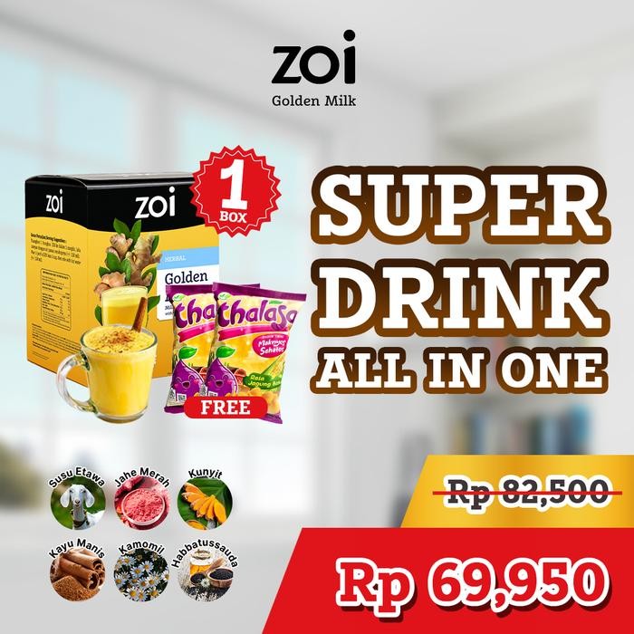 

Terlaris Paket 1 Box Free 2 Thalasa Zoi Golden Milk Susu Herbal Susu Sehat Susu Kambing Etawa Jahe