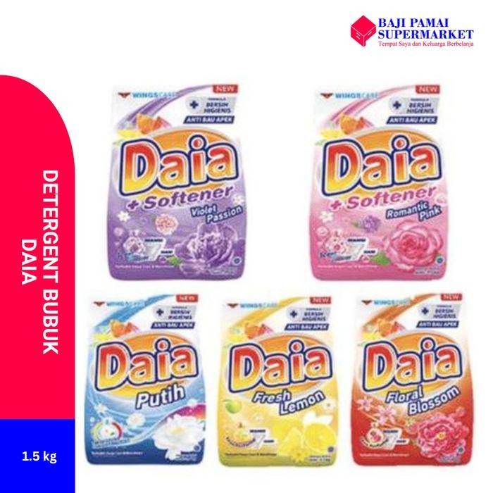 Daia Detergent Bubuk 1.5 kg / Sabun Cuci Baju Daia Deterjen