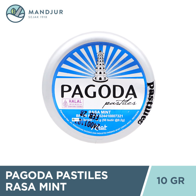 

PAGODA PASTILES RASA MINT 10 GRAM - PERMEN PELEGA TENGGOROKAN