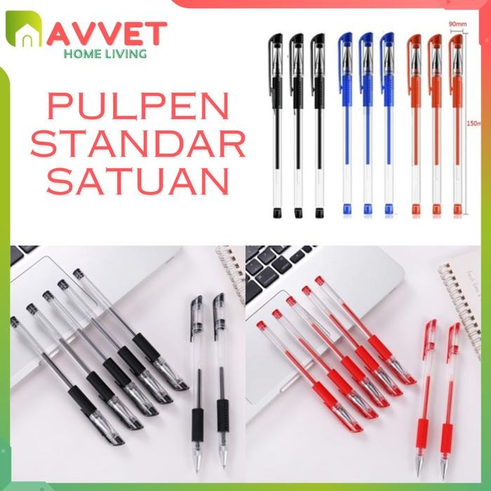 

AVVET-(COD) Pena Gel 0.55mm Standard Pulpen tinta cair Alat Tulis Sekolah Kantor Pen Warna Warni