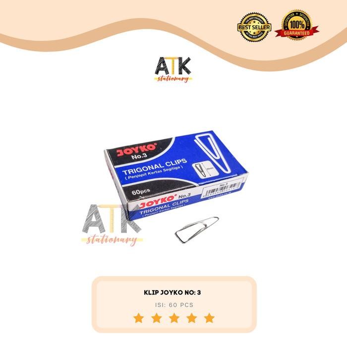 

Klip Kertas / Trigonal Clips Joyko NO: 3 ( 1 PCS) atk
