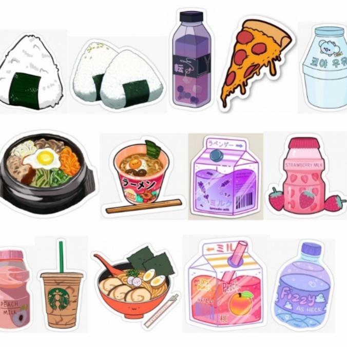 

Stiker Makanan dan Minuman / Sticker Food and Drink Stiker Lucu Cute