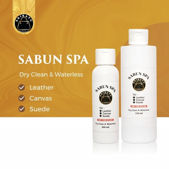 Sriratu Sabun SPA - 100ml dan 250ml - Sabun Pembersih Tas Kulit - Sintetis - Canvas