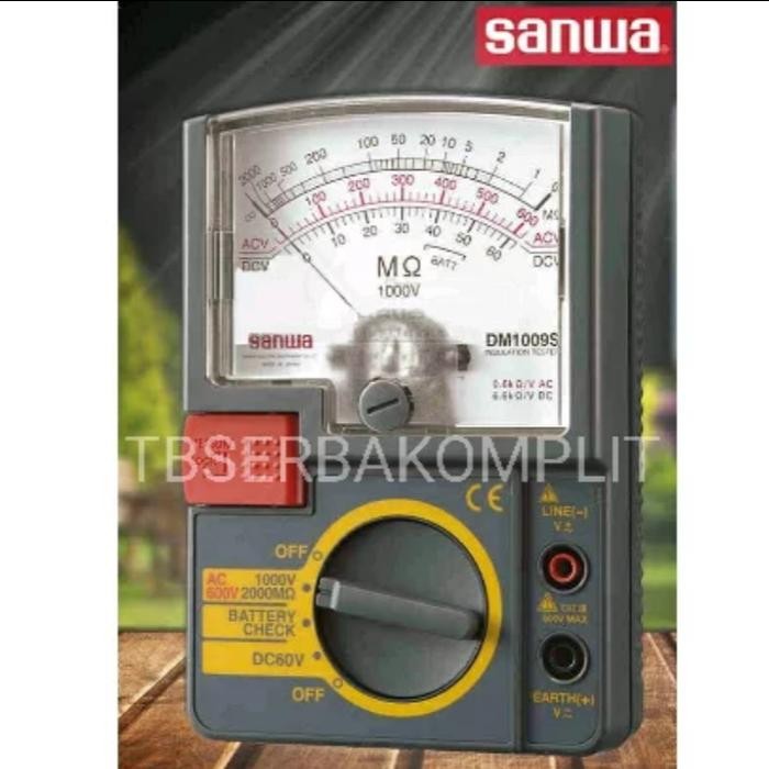 SANWA DM1009S ANALOG INSULATION RESISTENCE TESTER 1000V DM-1009S TERLARIS