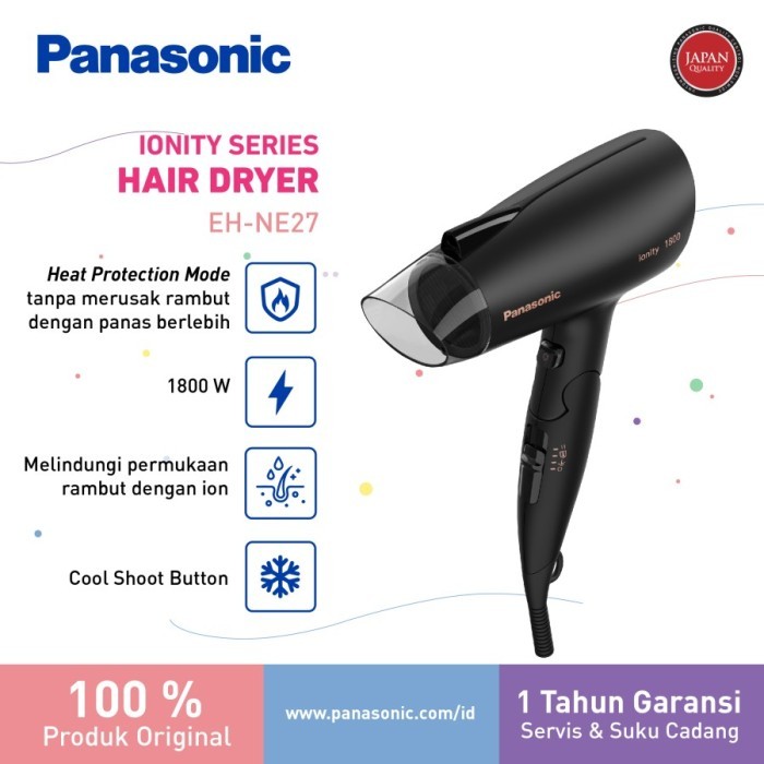 Panasonic EH-NE27-K415 Hair Dryer Ionity Series - Black