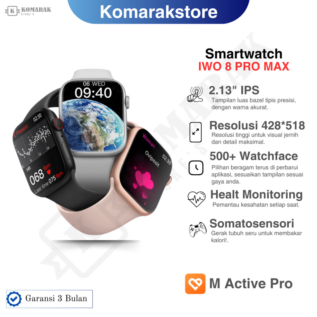 Mex - [CUCI GUDANG] Smartwatch IWO 8 PRO MAX 2.13 45MM Komarakstore