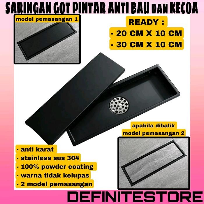 Unik Floor Drain Panjang Stainless Saringan Kamar Mandi Saringat Got Smart Floor Drain Kamar Mandi