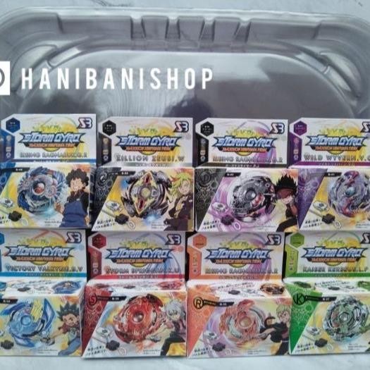 ASLI Mainan Anak Gasing Storm Gyro Paket 8pcs + 1 Arena Tarung (mirip beyblade)