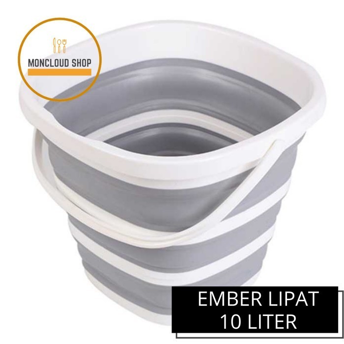 Ember Lipat Portable Silikon Besar 10 Liter Kotak / Baskom Lipat