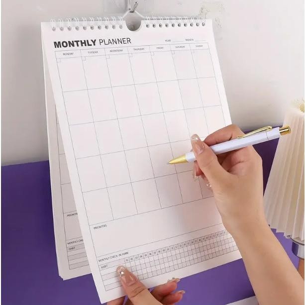 

Gilang_Store Planner Agenda Monthly Weekly Journal Daily Buku Catatan Bisa Digantung Notebook