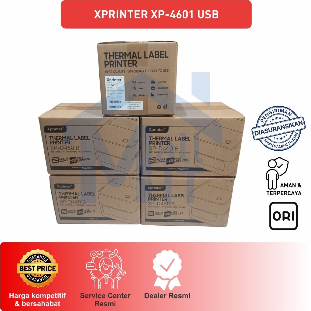 MALLIT IWARE Printer Label IWARE Thermal Xprinter XP4601 XP-D4601 XP-4601 XP-D4601B