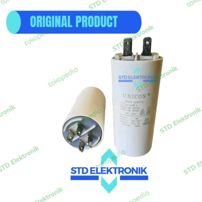 Capasitor Unicon 31,5 Uf Soket 4 / Kapasitor Pompa Air 31,5 Uf Sale