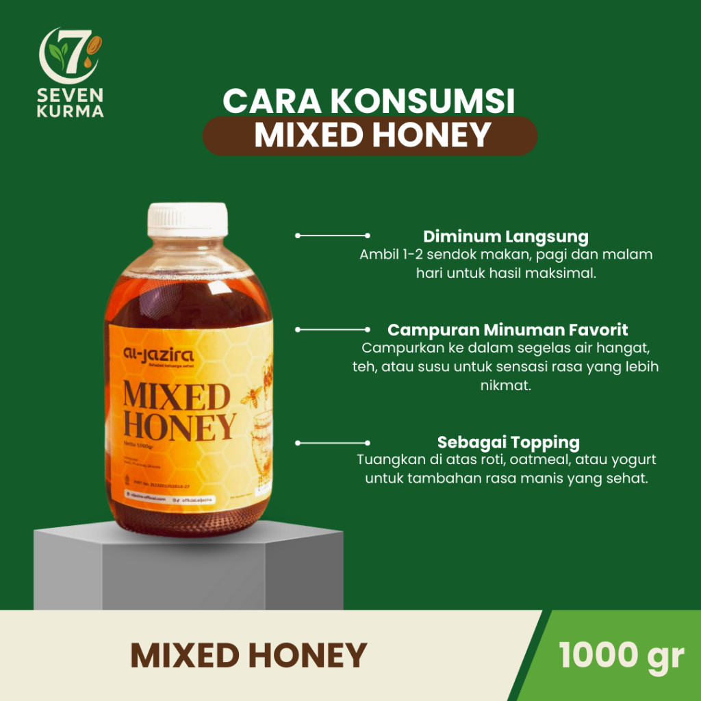 

Konter Makanan Sevenkurma Madu Mixed Honey 1Kg Madu Multiflora 1Kg