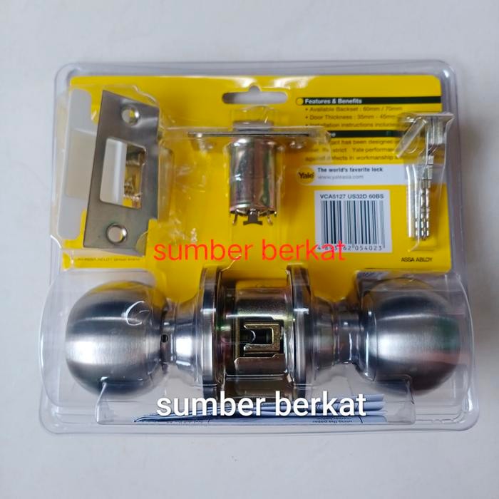 Kunci Bulat Yale Vca 5127 Us32D / Kunci Kamar Mandi Yale