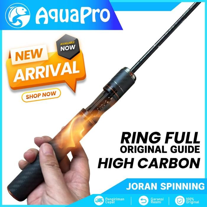 Aquapro Joran Pancing Strangers Action Ultralight Fishing Spinning Rod Bahan High Carbon Solid