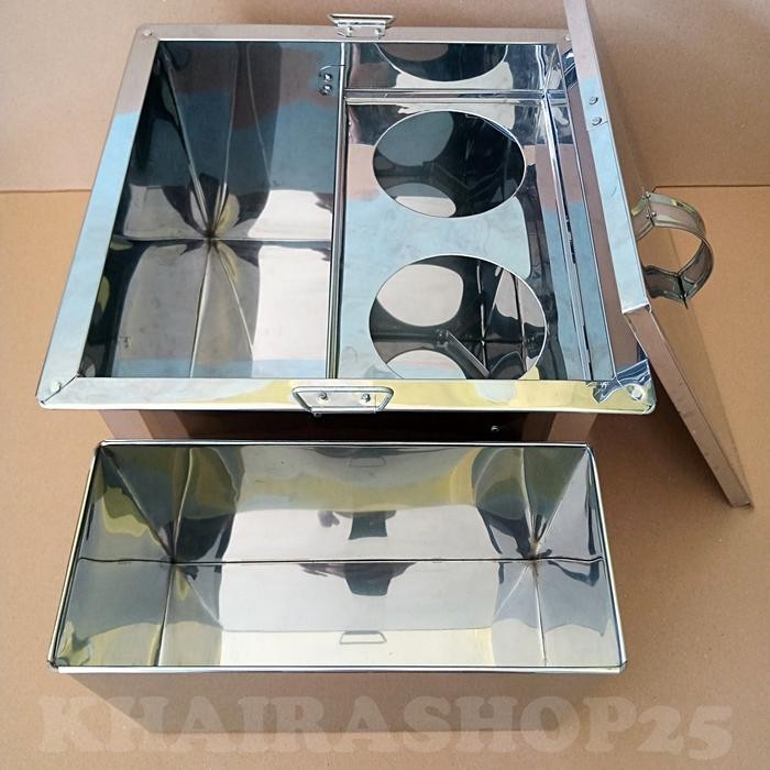 

Ready Dandang Mie Ayam Kocok 2 Lubang Tong Mie Ayam Bakmi Bakso Kotak Plus Saringan Stainless Pack