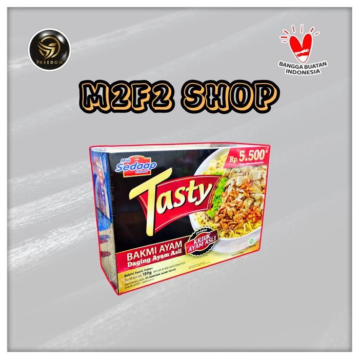 

Kualitas Terjamin Mie Ayam Sedaap Tasty Bakmi Daging Ayam Asli - 129 Gr (Harga Karton)