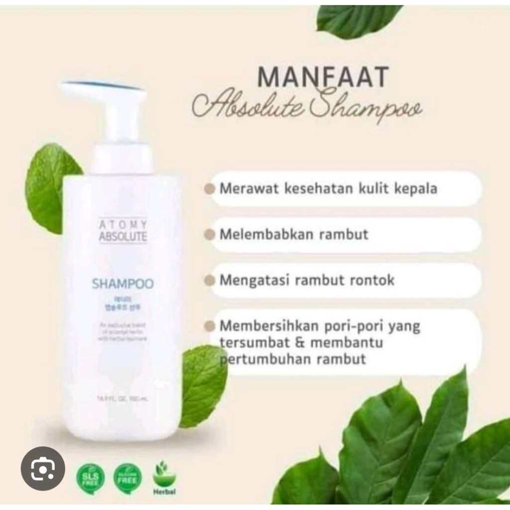 Atomy Absolute Shampoo Tumbuh Rambut & Bersihin Pori tersumbat