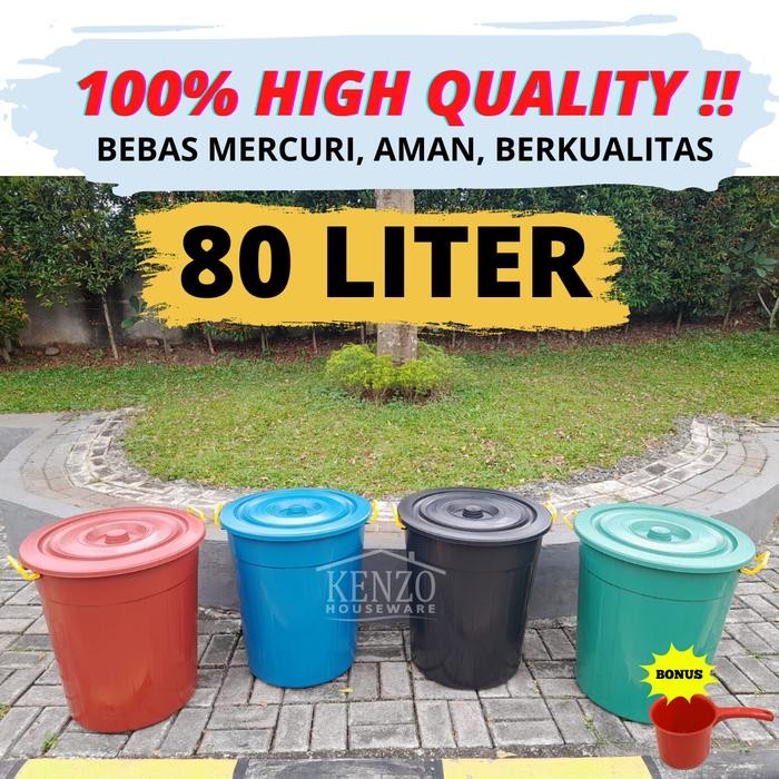 Ember 80 Liter Plastik / Gentong bak air mandi / tong air Plastik Cuci