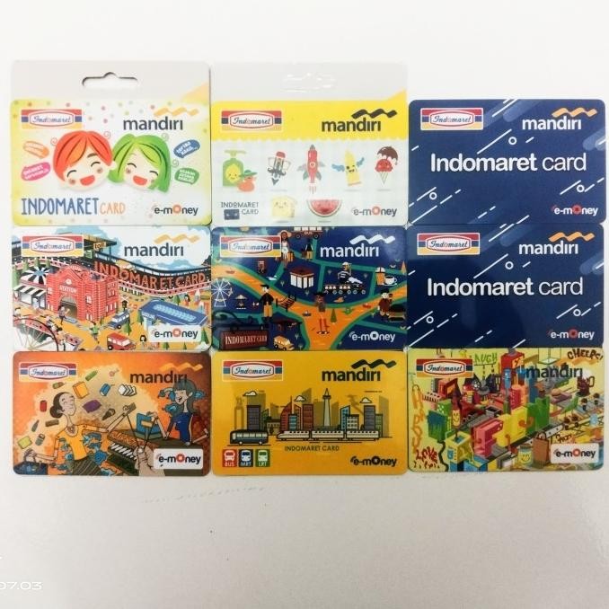 New Kartu indomaret card e toll e-toll card emoney e money mandiri saldo 0