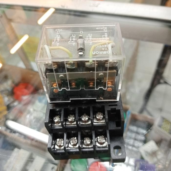 Relay Omron Ly4 48Vdc + Socket Ready Stok
