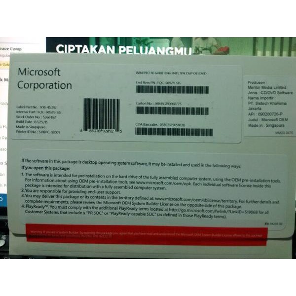 Cuci Gudang.. Windows 10 Original