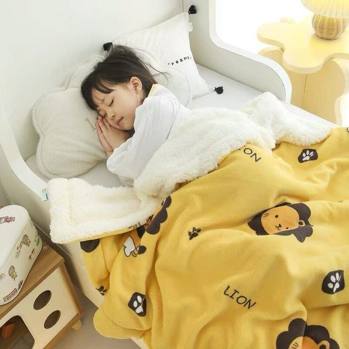 selimut bulu tebal/ Selimut hangat/Selimut musim dingin/ selimut lucu/