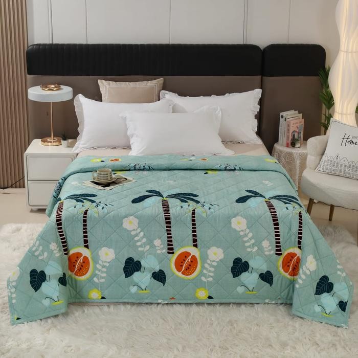 Bed cover selimut full quilting s11