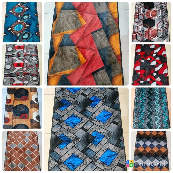 Karpet Malaysia 95x140 Minimalis Monokrom / Karpet Busa ukuran Kecil