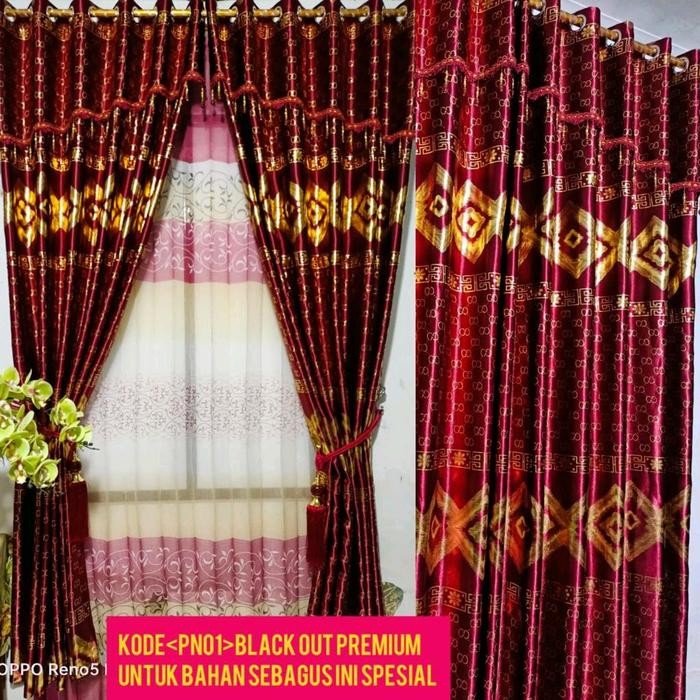 Gorden Import smokring mewah / Gorden pintu dan jendela / Gorden terbaru Renda Tali