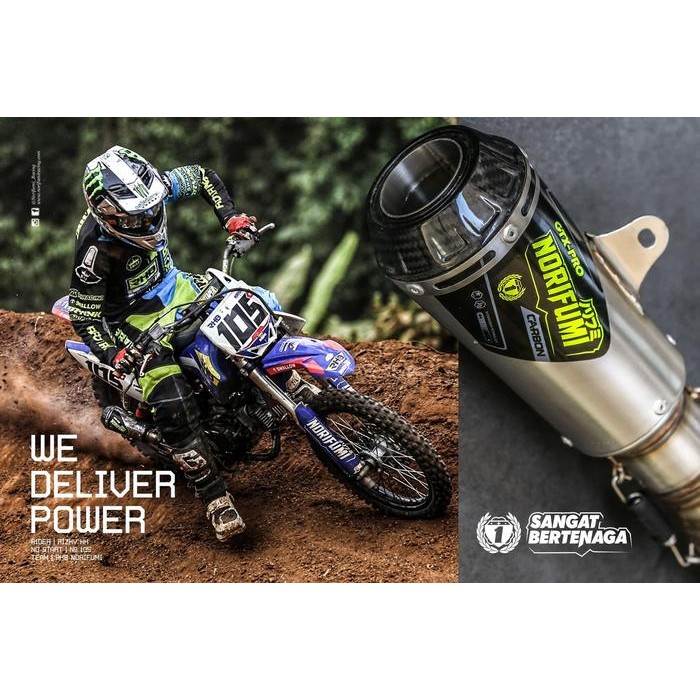 KNALPOT NORIFUMI GTX PRO CARBON TITANIUM BUAT JUPITER MODIF GRASTRACK