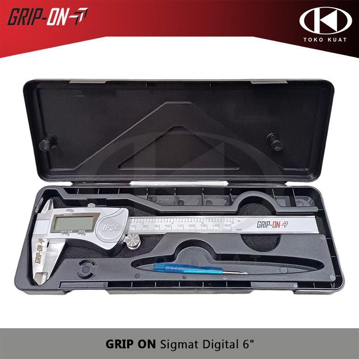 SIGMAT DIGITAL 6" GRIP ON VERNIER CALIPER STAINLESS 150MM BERKUALITAS
