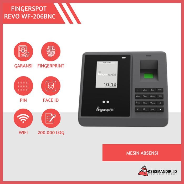 MESIN ABSENSI FINGER PRINT FINGERSPOT REVO WFV-206BNC WIFI & WAJAH