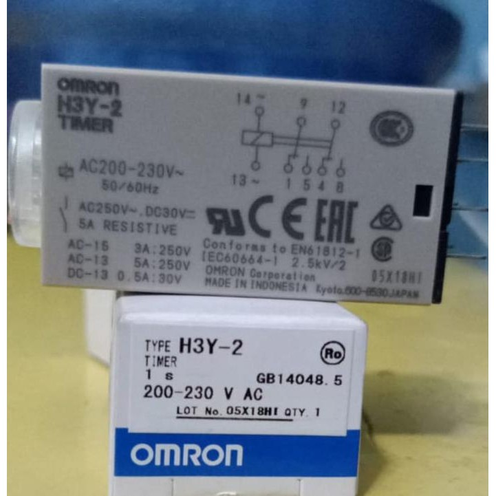 TIMER OMRON H3Y-2 1S 220V H3Y - 2 ASLI INDONESIA / RILAY OMRON MURAH
