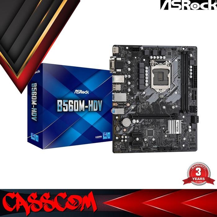 MOTHERBOARD ASROCK B560M-HDV INTEL LGA 1200 TERMURAH