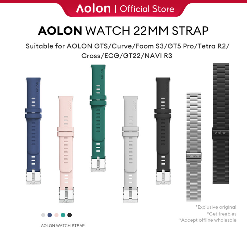 Aolon 22Mm Orinal Smart Watch Stainless Steel Strap For Gt5 Pro/Tetra S2/Tetra R2/Curve/Gts/Mars