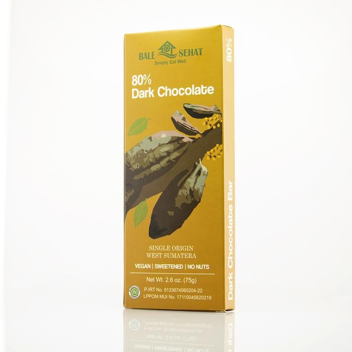 

cokelat hitam sehat Balesehat natural premium Dark Chocolate Bar 80% New