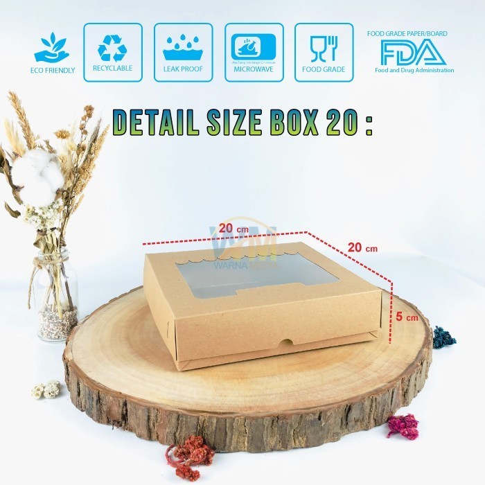 (Allthebest) Dus Brownies 18x18x5 / Dus Brownies 20x20x5 / Dus Brownies 22x22x5