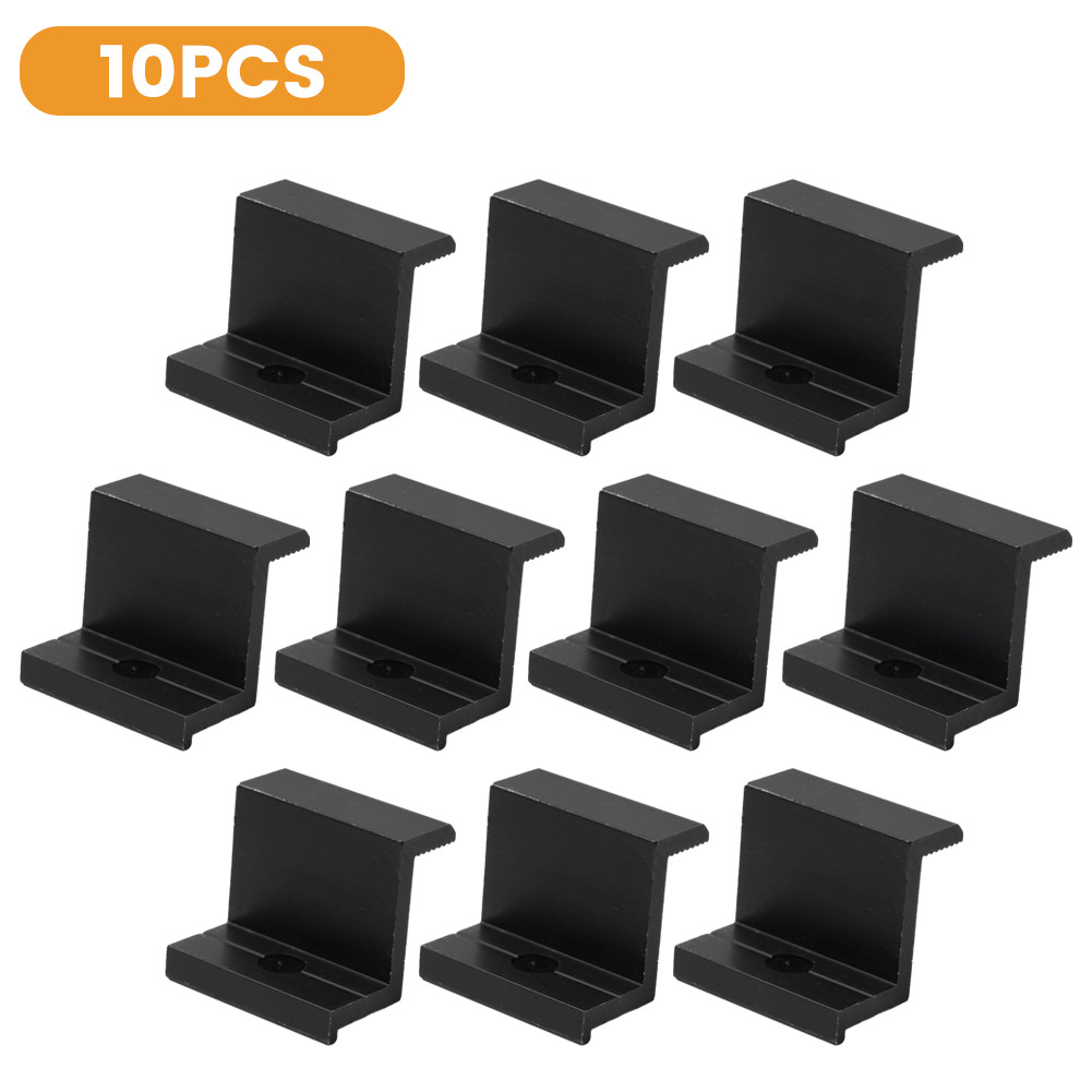 10Pcs End Clamp PV Mount Aluminum Alloy Assembly Racking Solar Panel Spare Parts Accessories 30mm 32