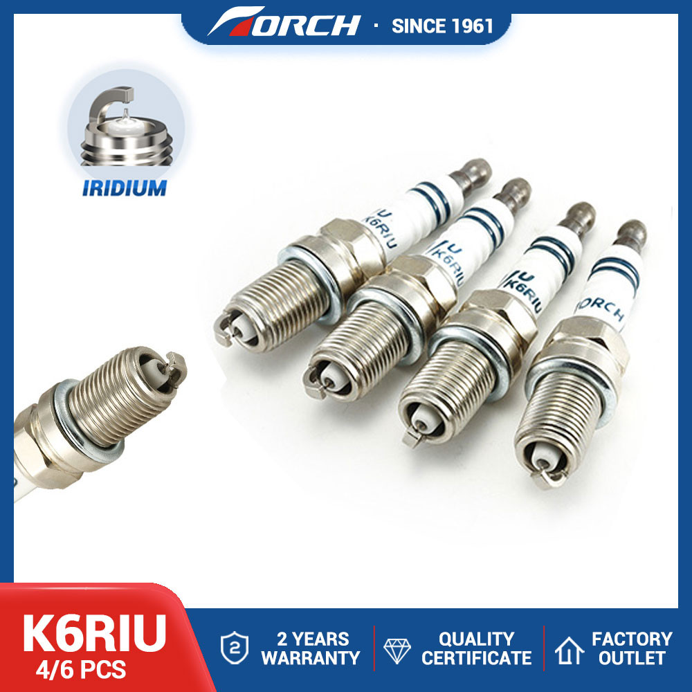 (pack of 4-6) Iridium Spark Plugs TORCH K6RIU/FR7DP/BKR6EIX/IK20/RC8WYPB4/NEON/ESCORT/FIESTA/ORION/S