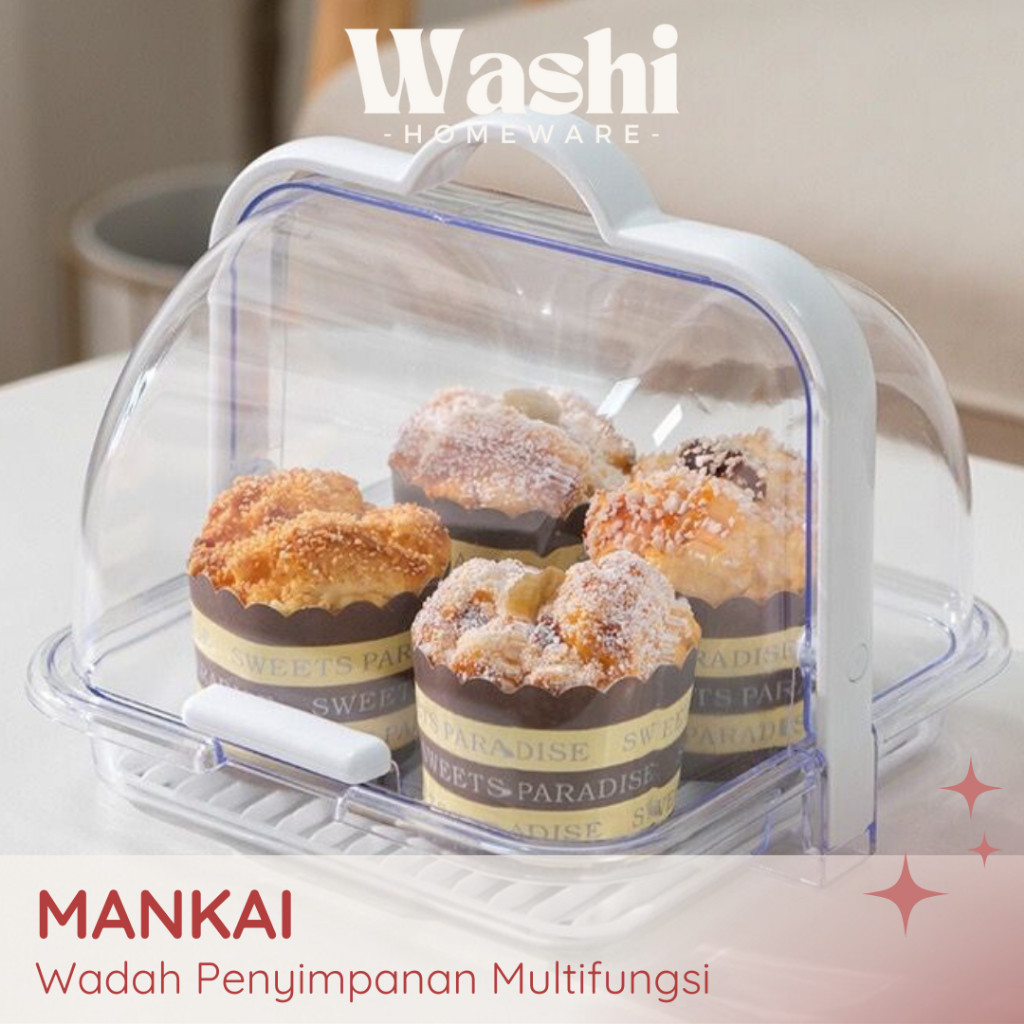 WASHI - MANKAI Cover Bread Penyimpanan Kue Dan Roti Estetika Nampan Tutup Roti Minimalis Bread