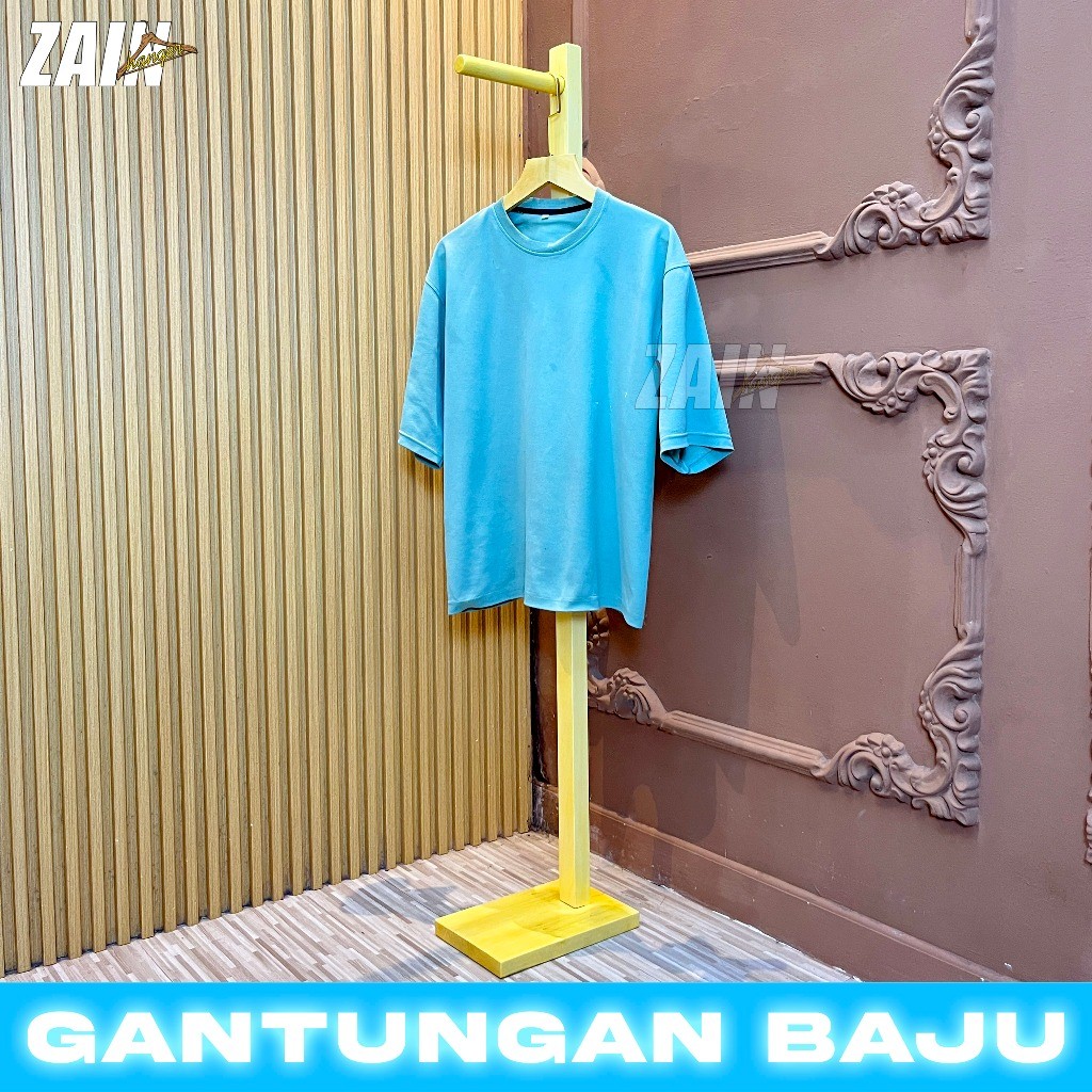 STAND BAJU KAYU GANTUNGAN BAJU DARI KAYU GANTUNGAN BAJU KAYU ESTETIK