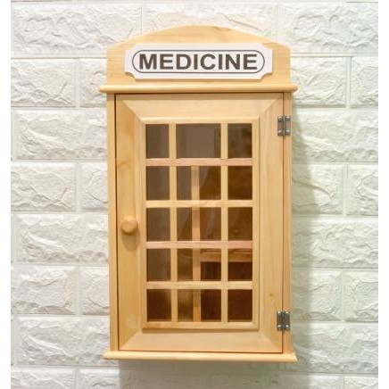 KOTAK P3k KAYU TEMPAT OBAT LEMARI OBAT GANTUNG DINDING