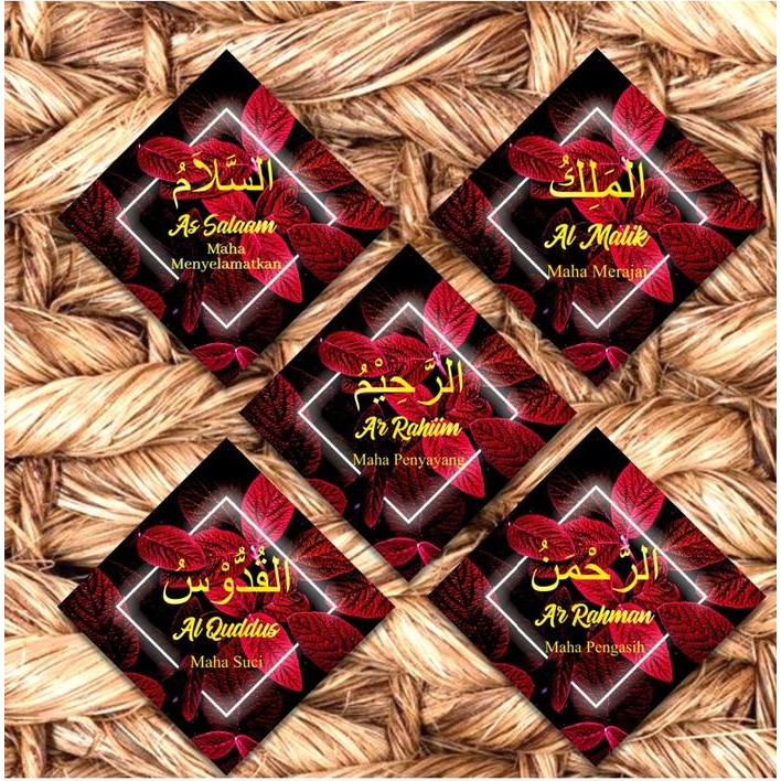 Stok Baru kaligrafi asmaul husna murah hiasan kamar ruang poster aesthetic foto