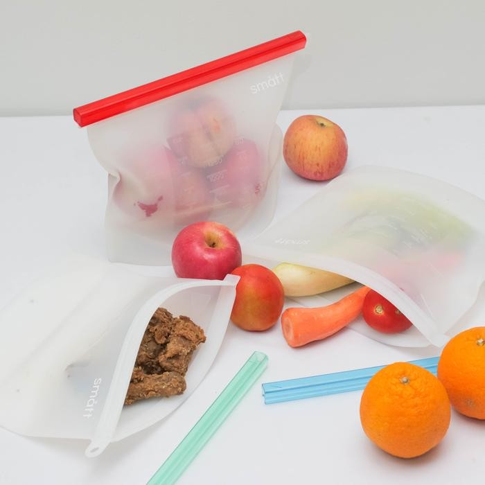 

ASLI Smatt Vacuum Silicone Bag - Zip Lock Food Bag Silikon Tempat Makanan Breastmilk Storage Kantong